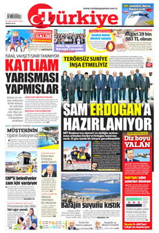 TÜRKİYE GAZETESİ 20 Aralık 2024 Gazete Manşeti Küçük