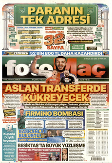 FOTOMAÇ 20 Aralık 2024 Gazete Manşeti Küçük