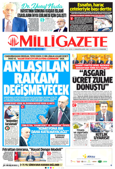 MİLLİ GAZETE 26 Aralık 2024 Gazete Manşeti Küçük