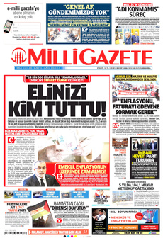 MİLLİ GAZETE 8 Ocak 2025 Gazete Manşeti Küçük