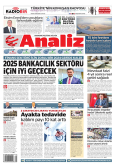 ANALİZ 10 Ocak 2025 Gazete Manşeti Küçük